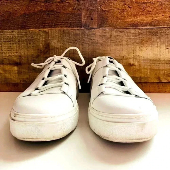 EILEEN FISHER Prescot Platform Sneaker Sz 8.5 In Snow Leather - Picture 4 of 7